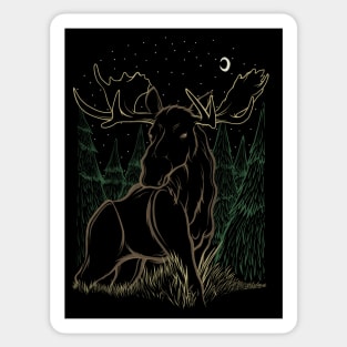 Canadian Bull Moose Sticker